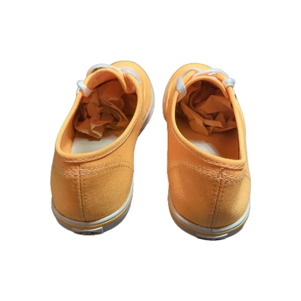 Vans Orange White Lace‎ Up Canvas Skateboard Shoes Men's US 5.5